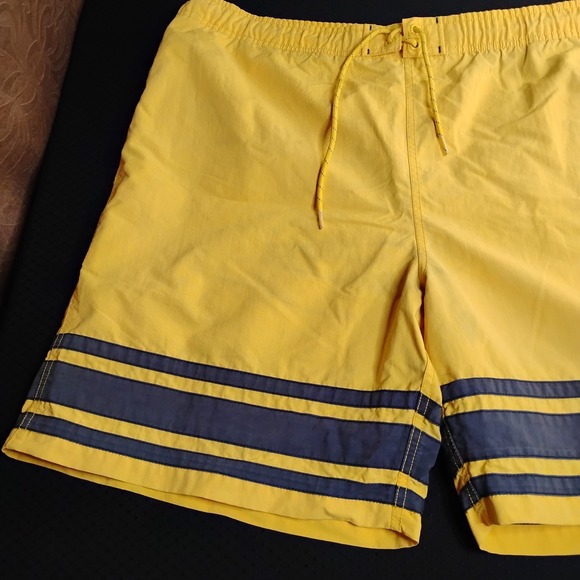 Nautica Swim Trunks Board Shorts Bathing Suit XL Blue Yellow White - Y - Picture 3 of 12